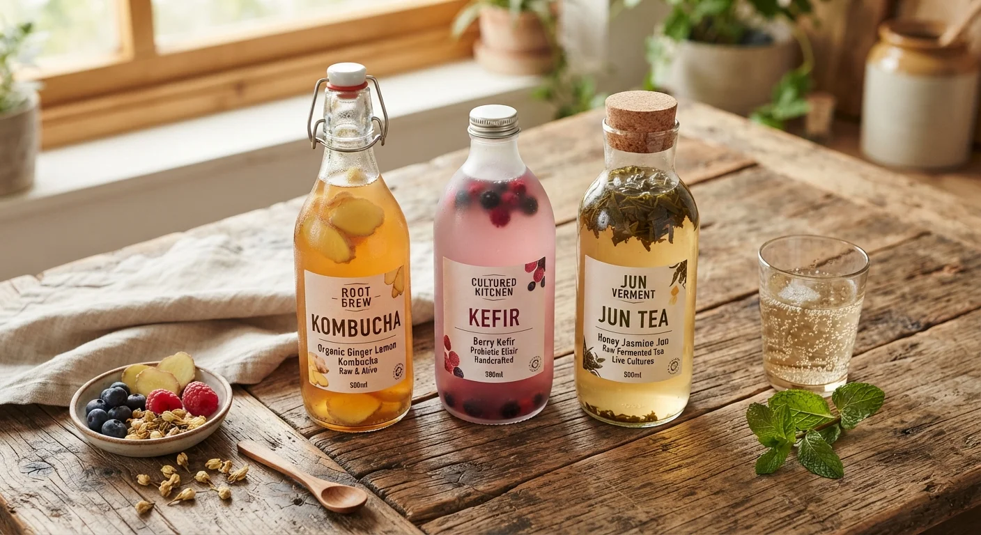 Fermented Drinks Explained: Kombucha, Kefir, and Jun Tea
