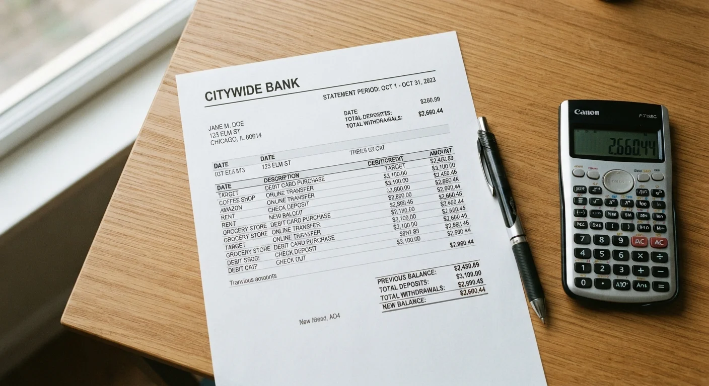 The Anatomy of a Bank Statement